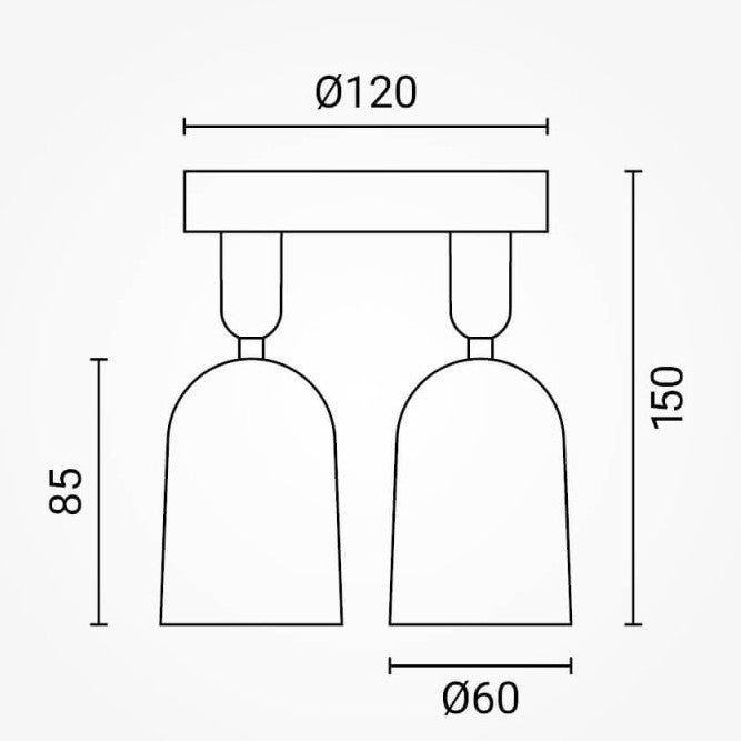 LED Spotlight Fixture, Plastic, 2*GU10, White — image 4