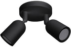 LED Spotlight Fixture, Plastic, 2*GU10, Black — image 1