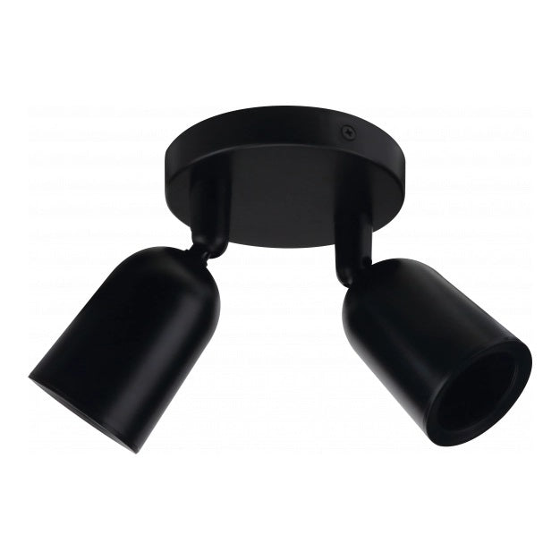 LED Spotlight Fixture, Plastic, 2*GU10, Black — image 2