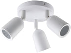 LED Spotlight Fixture, Plastic, 3*GU10, White — image 1