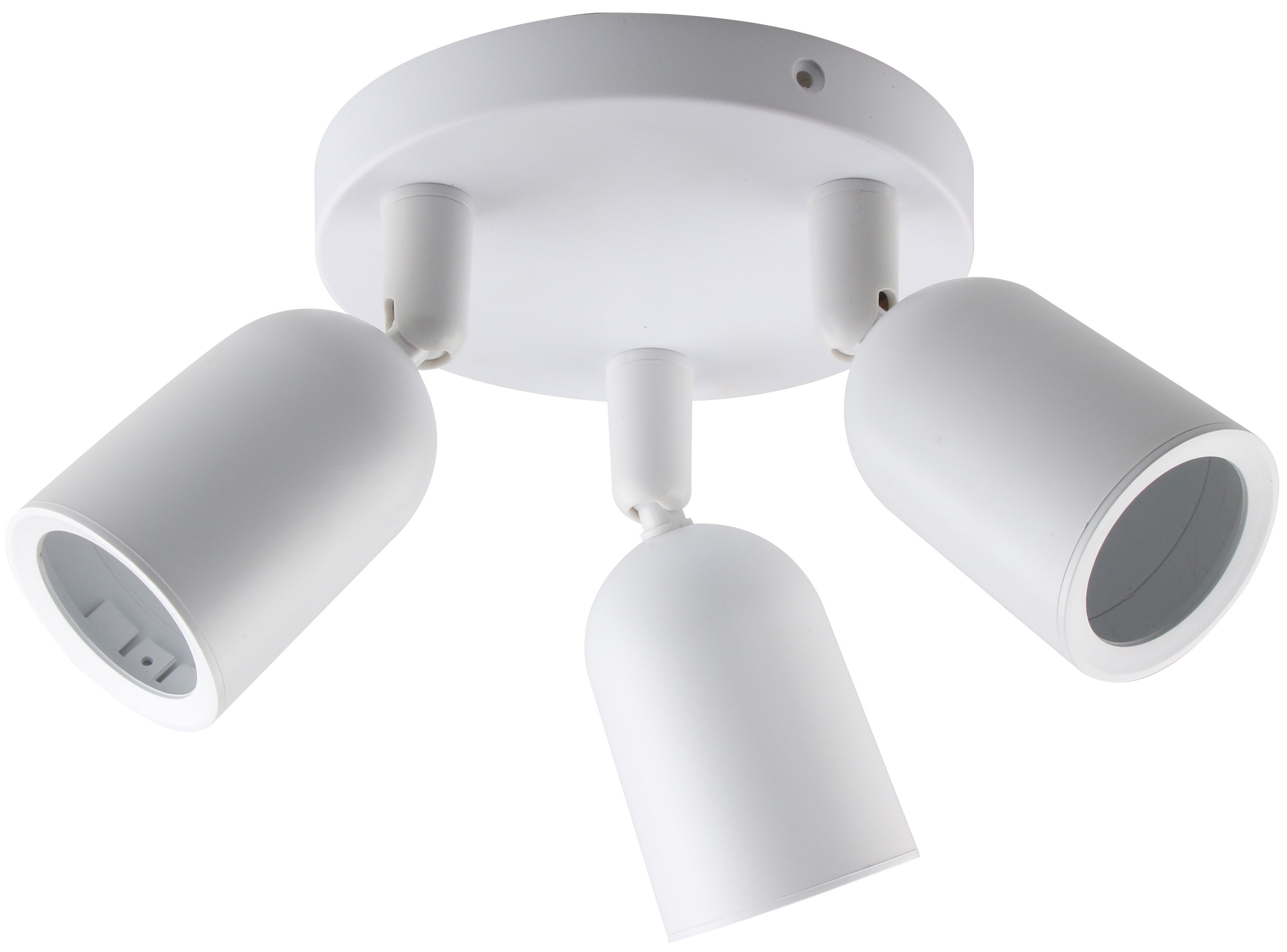 LED Spotlight Fixture, Plastic, 3*GU10, White — image 1