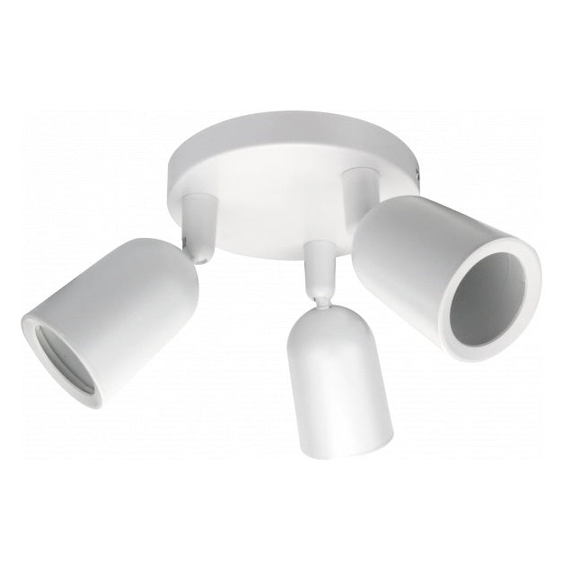 LED Spotlight Fixture, Plastic, 3*GU10, White — image 2
