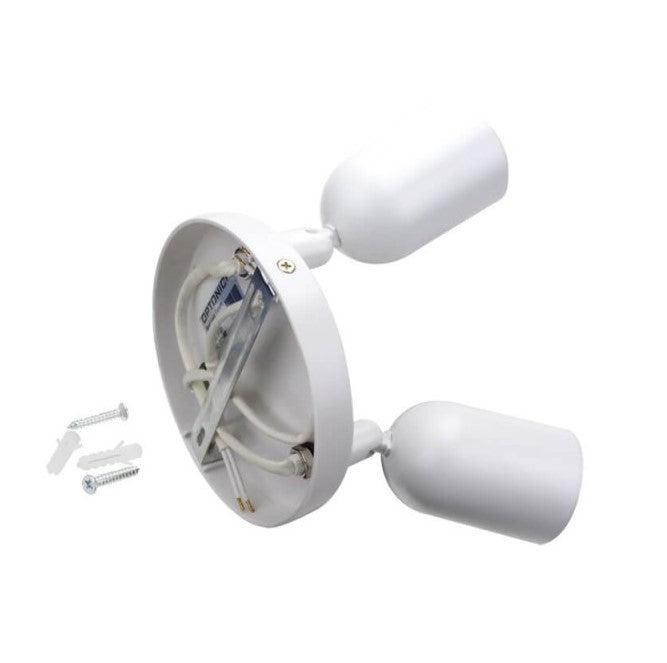 LED Spotlight Fixture, Plastic, 3*GU10, White — image 3