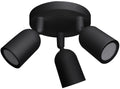 LED Spotlight Fixture, Plastic, 3*GU10, Black — image 1
