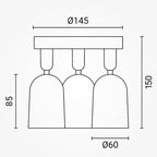 LED Spotlight Fixture, Plastic, 3*GU10, Black — image 4