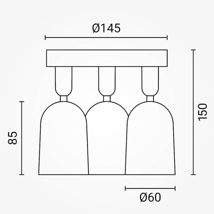 LED Spotlight Fixture, Plastic, 3*GU10, Black — image 4