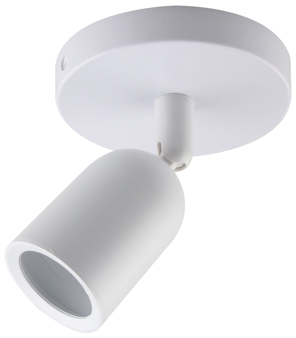 LED Spotlight Fixture, Plastic, White — image 1