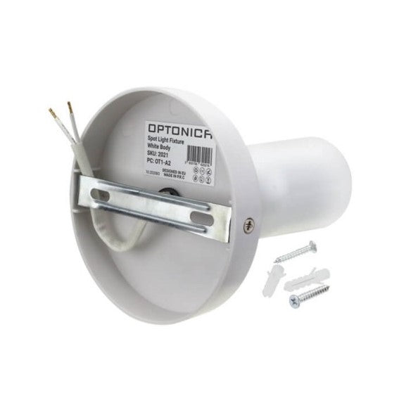 LED Spotlight Fixture, Plastic, White — image 3