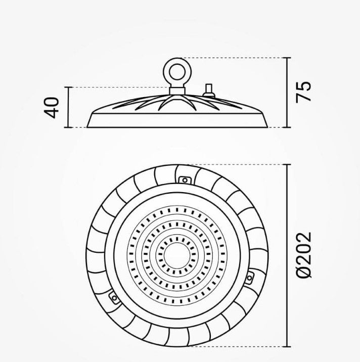 LED Ufo High Bay Light, 90°, 100Lm/W, 50W, White Light — image 5