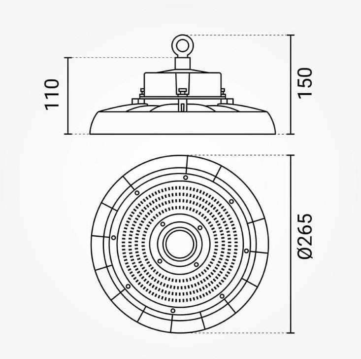 LED Ufo High Bay Light, 90°, 150Lm/W, 100W, Neutral Light — image 5