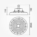 LED Ufo High Bay Light, 90°, 150Lm/W, 100W, White Light — image 4