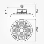 LED Ufo High Bay Light, 90°, 150Lm/W, 150W, Neutral Light — image 5