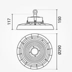 LED Ufo High Bay Light, 90°, 150Lm/W, 150W, White Light — image 4