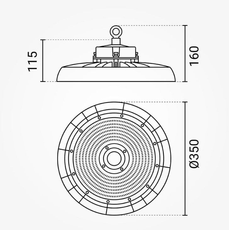 LED Ufo High Bay Light, 90°, 150Lm/W, 200W, Neutral Light — image 5