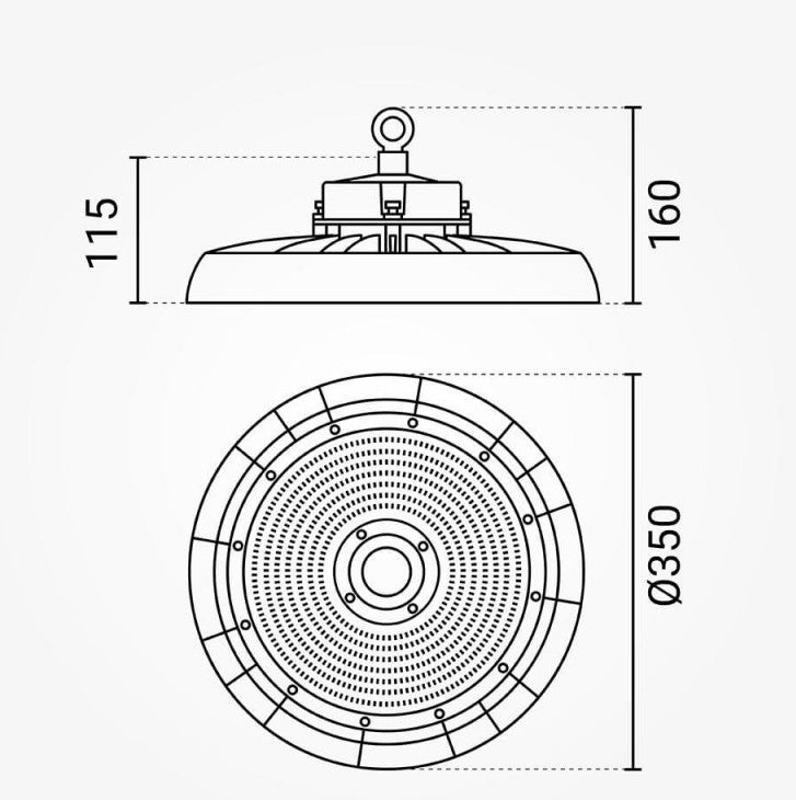 LED Ufo High Bay Light, 90°, 150Lm/W, 200W, White Light — image 4