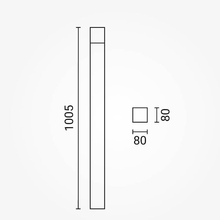 LED Lawn Lamp, 100cm, Dark Grey — image 3