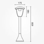LED Lawn Lamp, 60cm, Matt Black — image 3