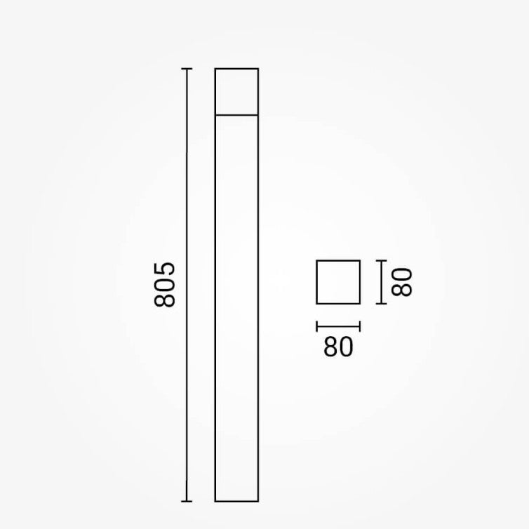 LED Lawn Lamp, 80cm, Dark Grey — image 3