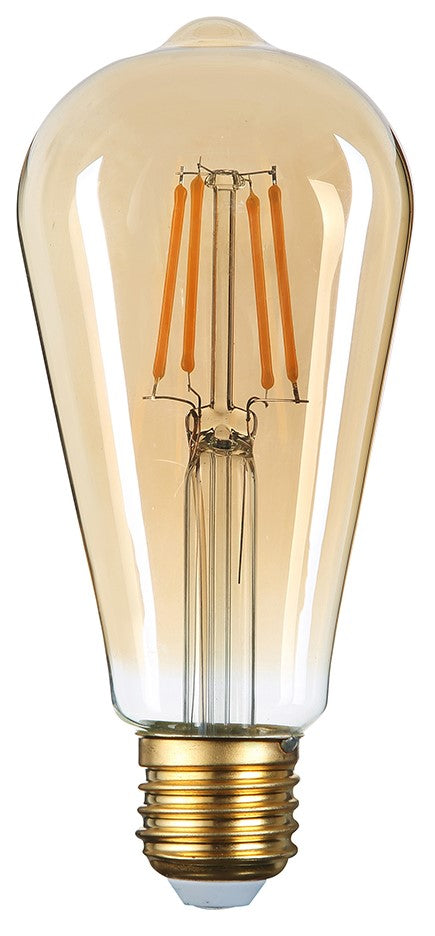 LED Candle ST64 6W, Golden, Warm Light — image 1