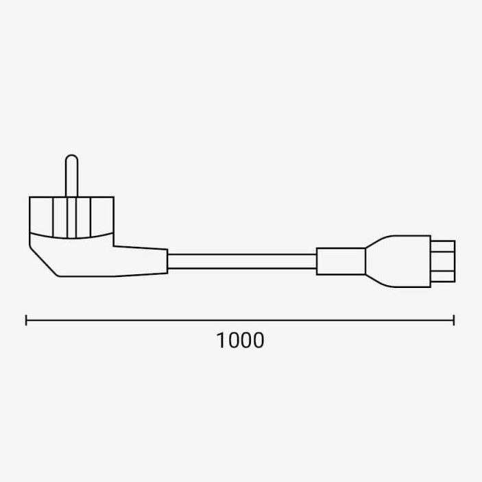 Cable for Power Supply, 0.75mm, 3 pins, 1m — image 2