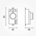 Microwave Sensor, 10m, 180°/300°, White — image 3