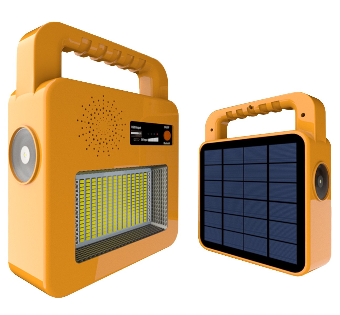 Solar Portable Bluetooth Speaker + Lamp, Yellow, 3.5W, CCT 3000K-6000K — image 1
