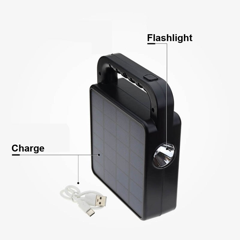 Solar Portable Bluetooth Speaker + Lamp, Black, 3.5W, CCT 3000K-6000K — image 5
