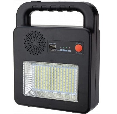 Solar Portable Bluetooth Speaker + Lamp, Black, 3.5W, CCT 3000K-6000K — image 2