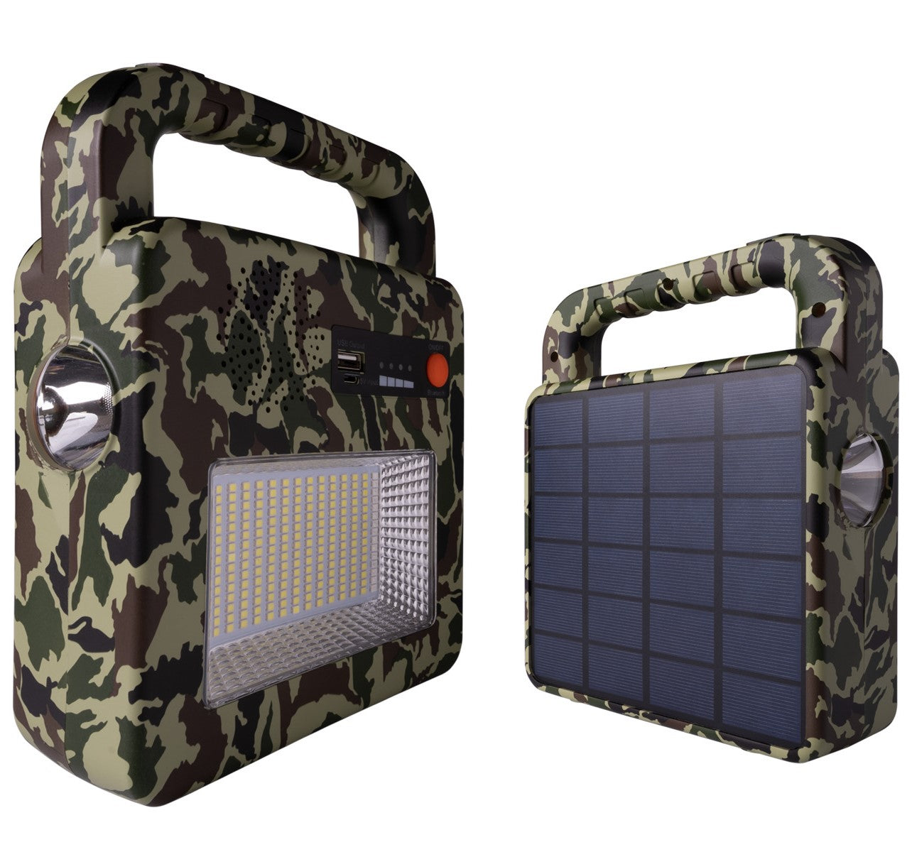 Solar Portable Bluetooth Speaker + Lamp, Camouflage, 3.5W ,CCT 3000K-6000K — image 1