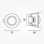 PIR Motion Sensor, 6m, 360°, Recessed, Gray — image 4