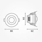 PIR Motion Sensor, 8m, 360°, Recessed, White — image 5