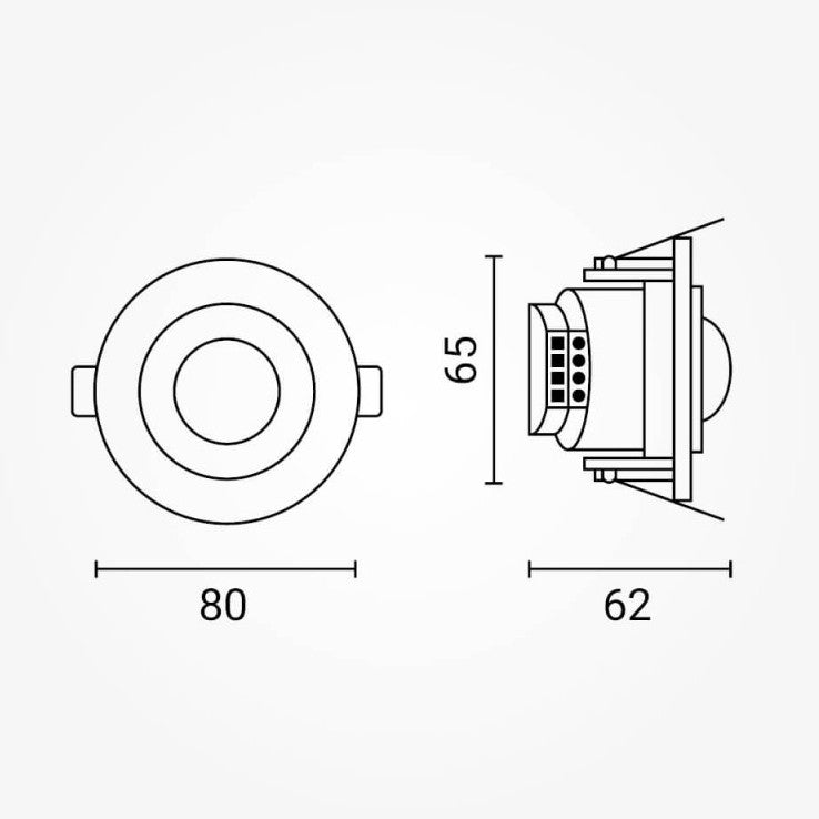 PIR Motion Sensor, 8m, 360°, Recessed, White — image 5