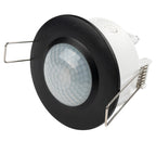 PIR Motion Sensor, 6m, 360°, Recessed, Black — image 1
