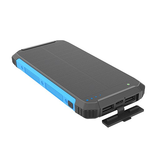 Power bank, 10Ah, 3.7V, Solar 1.2W, LED 2W, Black and Blue — image 3