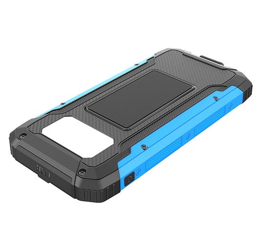 Power bank, 10Ah, 3.7V, Solar 1.2W, LED 2W, Black and Blue — image 4