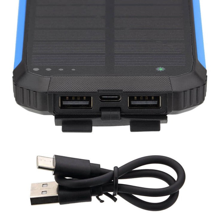 Power bank, 10Ah, 3.7V, Solar 1.2W, LED 2W, Black and Blue — image 5