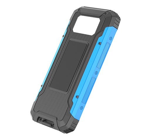 Power bank, 10Ah, 3.7V, Solar 1.2W, LED 2W, Black and Blue — image 1