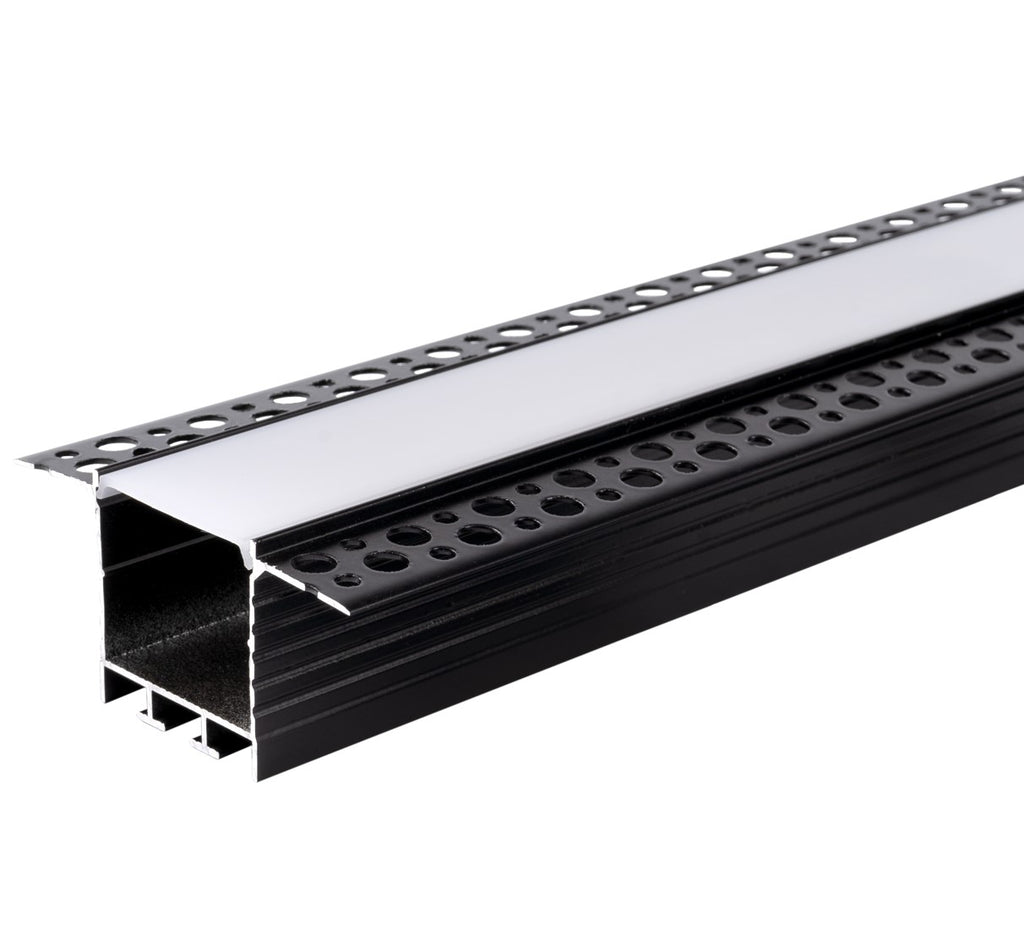 Profile For LED Strip, Black, White Cover, 7.8x9mm — image 1