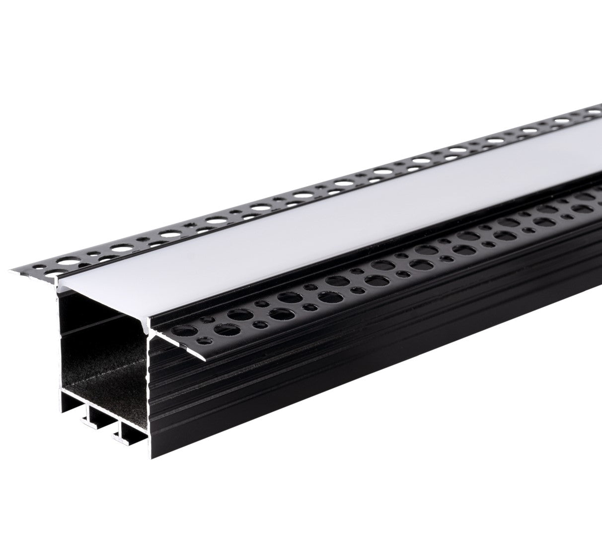 Profile For LED Strip, Black, White Cover, 7.8x9mm — image 1