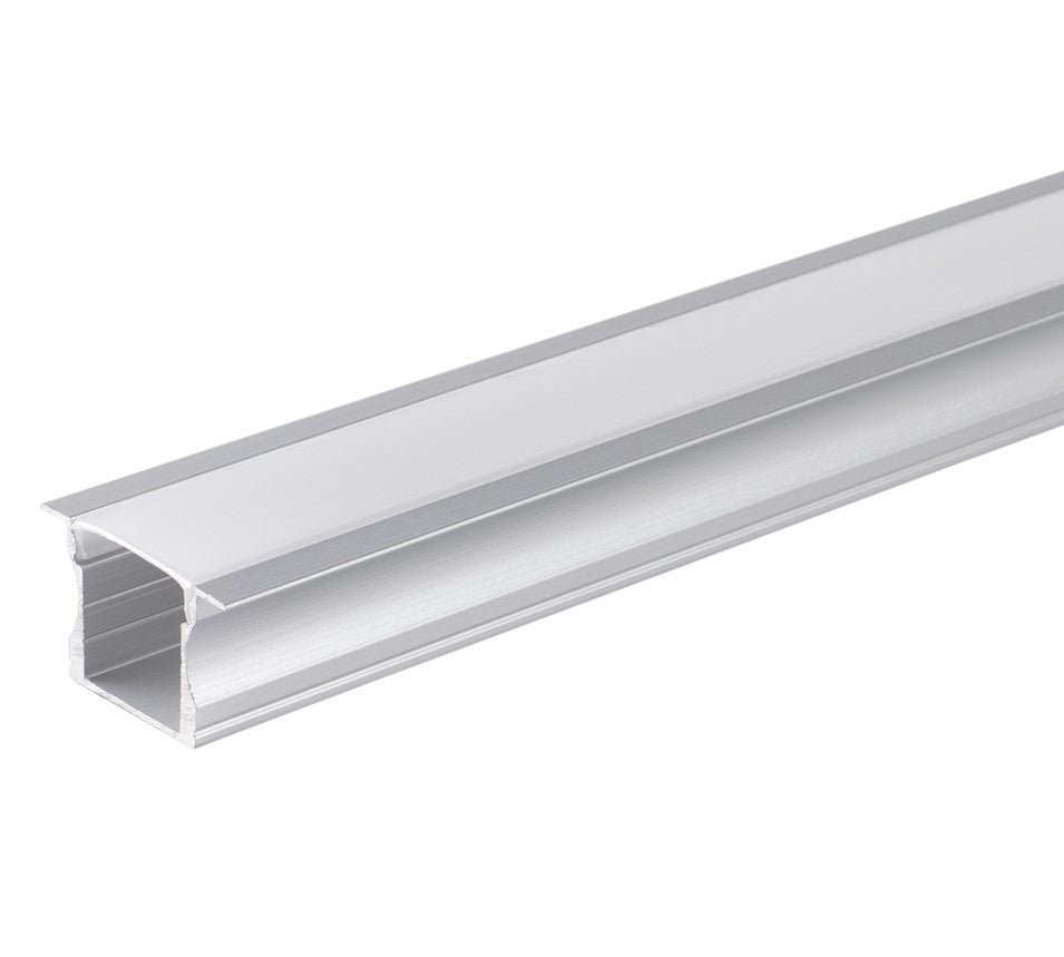 Profile For LED Strip, Silver, White Cover, 24x14mm — image 1