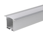 Profile For LED Strip, Silver, White Cover, 36x23.5mm — image 1
