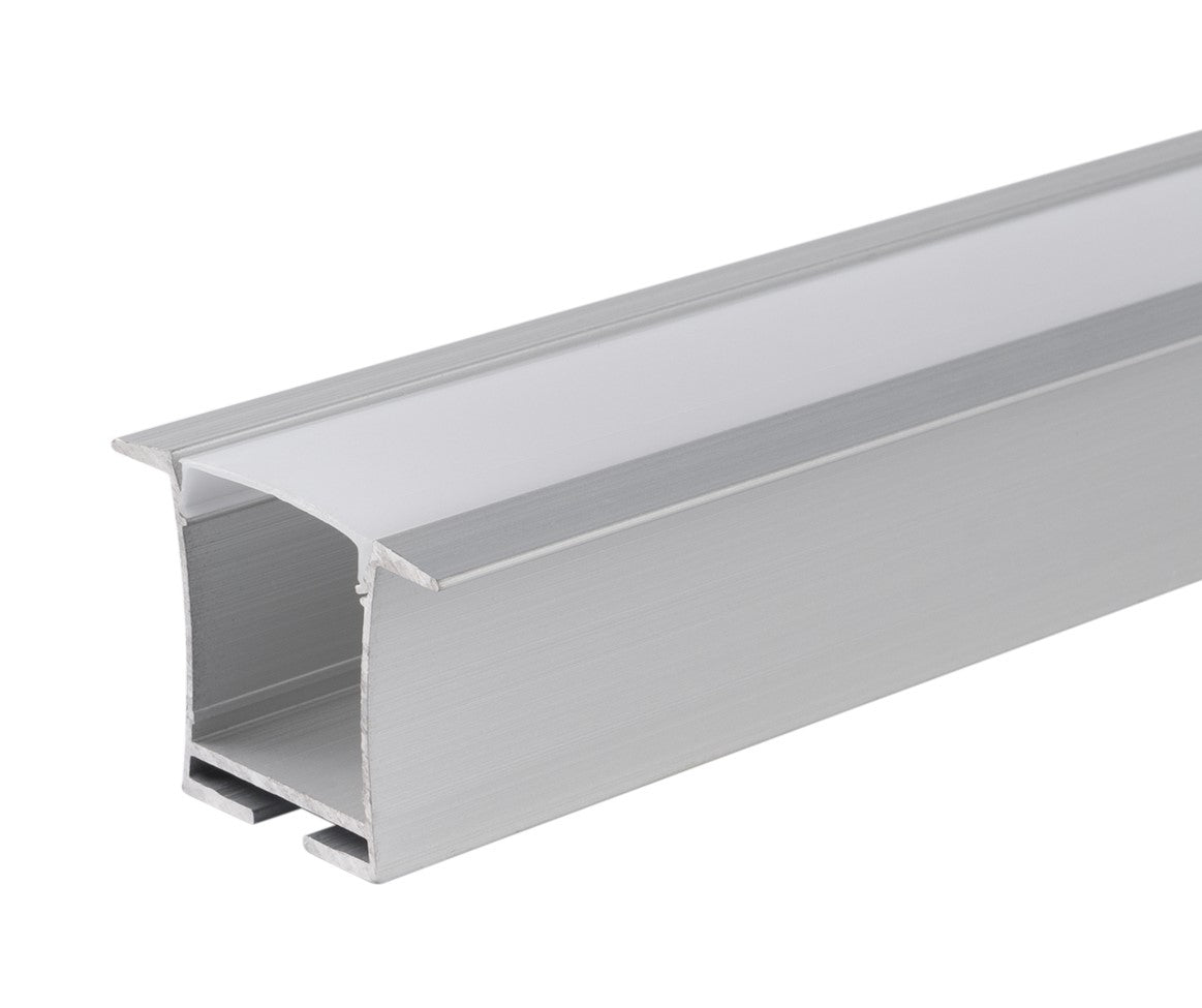Profile For LED Strip, Silver, White Cover, 36x23.5mm — image 1