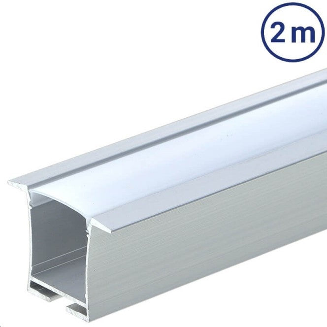 Profile For LED Strip, Silver, White Cover, 36x23.5mm — image 2