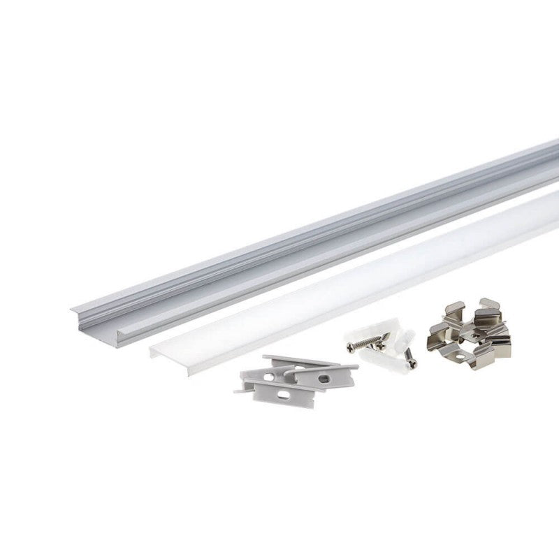 Profile For LED Strip, Silver, White Cover, 41x10mm — image 2