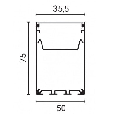 Profile For LED Strip, Black, White Cover — image 5