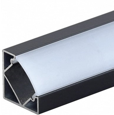 Profile For LED Strip, Black, White Cover, 26.5x19mm — image 2