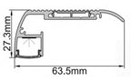 Profile for LED Strip, Black, White Cover, 63.5x27.3mm — image 3