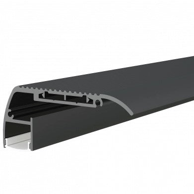 Profile for LED Strip, Black, White Cover, 63.5x27.3mm — image 1