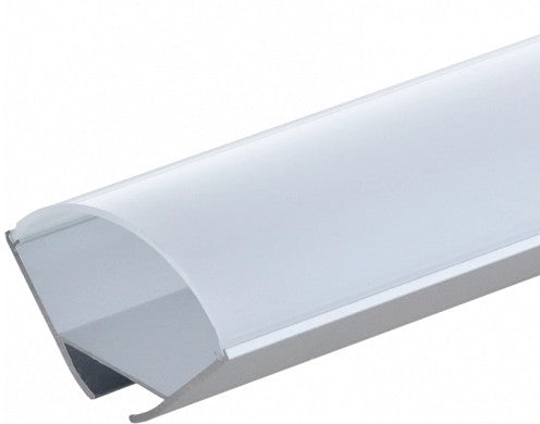 Profile For LED Strip, Gray, White Cover, 23.5x23.5mm — image 3