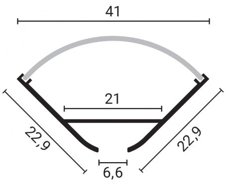 Profile For LED Strip, Gray, White Cover, 23.5x23.5mm — image 4